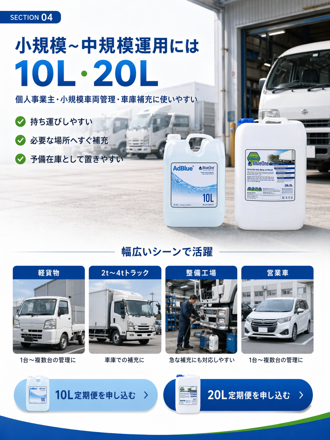 10Lと20Lの定期便